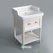 Тумба для підлоги під раковину Kerama Marazzi Provence 60 см масив дерева білий PR.60\WHT