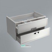 Тумба підвісна під раковину Kerama Marazzi Canaletto 80 см МДФ білий матовий CN.80\M