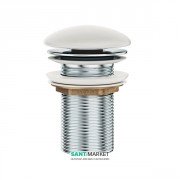 Донний клапан для раковини Ravak білий з фіксованою керамічною кришкой білий X01695