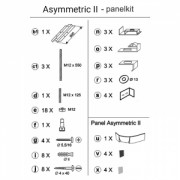 Комплект для кріплення передньої панелі Ravak до прямокутним ванн Asymmetric II XAU0000029