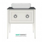 Тумба для підлоги під раковину Kerama Marazzi Plaza Classic 80 см масив дерева білий PL.C.80.1+1\WHT