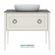 Тумба напольная под раковину Kerama Marazzi Plaza Classic 100 см массив дерева белый PL.C.100.1+1\WHT