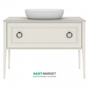 Тумба для підлоги під раковину Kerama Marazzi Plaza Classic 120 см масив дерева білий PL.C.120.1+1\WHT