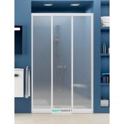 Душевые двери в нишу Ravak ASDP3-90 195 раздвижные трехэлементные профиль белый/полистирол pearl 00V701O211