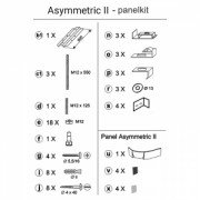 Комплект для кріплення передньої панелі Ravak до прямокутним ванн Asymmetric II XAU0000029