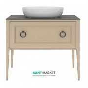 Тумба для підлоги під раковину Kerama Marazzi Plaza Classic 100 см масив дерева капучино PL.C.100.1+1\CAP