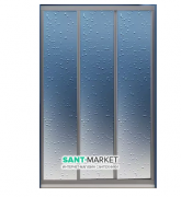 Душевые двери в нишу Ravak ASDP3-90 195 раздвижные трехэлементные профиль сатин/полистирол pearl 00V70UO211