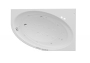 Ванна гидромассажная акриловая асимметричная Roca Orbita Effects Gold правая 150х100 см белый A24T214000