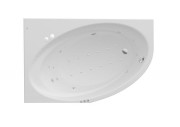 Ванна гідромасажна акрилова асиметрична Roca Orbita Smart Water Air Plus ліва 150х100 см білий A24T205000