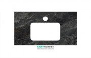 Столешница под раковину Kerama Marazzi Plaza Classic 80 см Риальто темный серый лаппатированный PL2.VT93\80