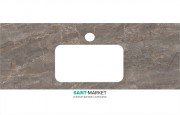 Столешница под раковину Kerama Marazzi Plaza Classic 120 см Парнас пепельный лаппатированный PL3.SG570002R\120