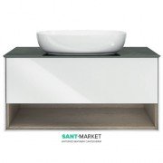 Тумба підвісна під раковину Kerama Marazzi Plaza Modern 100 см МДФ білий PL.M.100.1\WHT