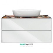 Тумба підвісна під раковину Kerama Marazzi Plaza Modern 100 см МДФ білий PL.M.100.2\WHT