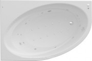 Ванна гідромасажна акрилова асиметрична Roca Orbita Effects Gold Option ліва 140х100 см білий A24T191000