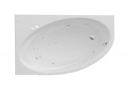 Ванна гидромассажная акриловая асимметричная Roca Orbita Smart WaterAir Plus левая 140х100 см белый A24T189000