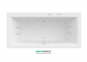 Ванна гидромассажная акриловая прямоугольная Roca Vita Effects Gold 190х90 см белый A24T095000