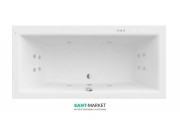 Ванна гидромассажная акриловая прямоугольная Roca Vita Smart WaterAir Plus 190х90 см белый A24T094000