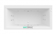 Ванна гідромасажна акрилова прямокутна Roca Vita Effects Titanium 180х90 см білий A24T089000