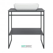 Консоль для раковины Kerama Marazzi Plaza Next напольная 80 см черный матовый PL.N.80.01\BLK.M