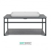 Консоль для раковини Kerama Marazzi Plaza Next підвісна 80 см чорний матовий PL.N.80.02\BLK.M