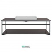 Консоль для раковини Kerama Marazzi Plaza Next підвісна 120 см чорний матовий PL.N.120.02\BLK.M