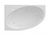 Ванна гидромассажная акриловая асимметричная Roca Orbita Smart Water Plus левая 140х100 см белый A24T188000