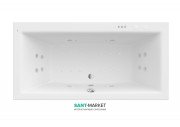 Ванна гідромасажна акрилова прямокутна Roca Vita Smart Water Air Plus 180х90 см білий A24T086000