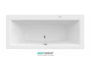 Ванна гідромасажна акрилова прямокутна Roca Vita Smart Air Plus 170х75 см білий A24T068000