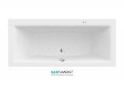 Ванна гідромасажна акрилова прямокутна Roca Vita Smart Air Plus 180х80 см білий A24T076000