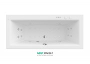 Ванна гидромассажная акриловая прямоугольная Roca Vita Smart WaterAir Plus 170х75 см белый A24T070000