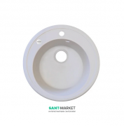 Мойка для кухни Adamant Sun Ø510 мм искусственный гранит белый 4824296100101