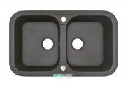 Мойка для кухни Adamant Twins 770х470 мм искусственный гранит серый 4824296100504