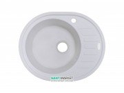 Мойка для кухни Adamant Ovum 620х500 мм искусственный гранит белый 4824296100401