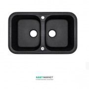Мойка для кухни Adamant Twins 770х470 мм искусственный гранит черный 4824296100503