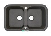 Мийка для кухні Adamant Twins 770х470 мм штучний граніт сірий 4824296100504