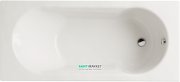 Ванна акриловая прямоугольная PoolSpa коллекция Lena 170Х70 белый PWP1A10ZD000000