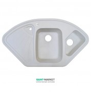 Мийка для кухні Adamant Сonsensus 1060х575 мм штучний граніт білий 4824296100601