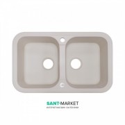 Мийка для кухні Adamant Twins 770х470 мм штучний граніт ivory 4824296100508