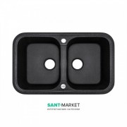 Мийка для кухні Adamant Twins 770х470 мм штучний граніт графіт 4824296100513