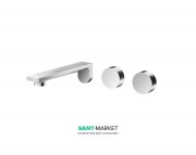 Смеситель для раковины TOTO настенный на 3 отверстия хром DLB203