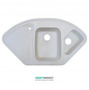 Мойка для кухни Adamant Сonsensus 1060х575 мм искусственный гранит белый 4824296100601