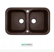 Мойка для кухни Adamant Twins 770х470 мм искусственный гранит mokko 4824296100512