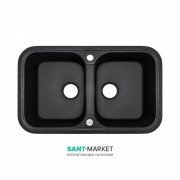Мойка для кухни Adamant Twins 770х470 мм искусственный гранит графит 4824296100513