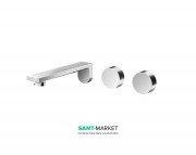 Змішувач для раковини TOTO настінний на 3 отвори хром DLB203