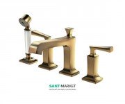 Змішувач для ванни TOTO Classic на 4 отвори з душовою лійкою золото DB244C # PG