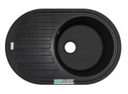 Мойка для кухни Adamant Ellipsis 770х500 мм искусственный гранит черный 4824296101003