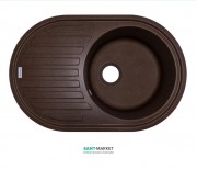 Мийка для кухні Adamant Ellipsis 770х500 мм штучний граніт mokko 4824296101012