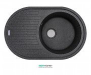 Мийка для кухні Adamant Ellipsis 770х500 мм штучний граніт графіт 4824296101013