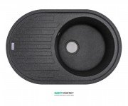 Мийка для кухні Adamant Ellipsis 770х500 мм штучний граніт графіт 4824296101013