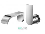 Змішувач для раковини TOTO Сontemporary настінний на 2 отвори одноважільний хром DLB310